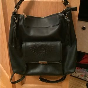 Black convertible backpack